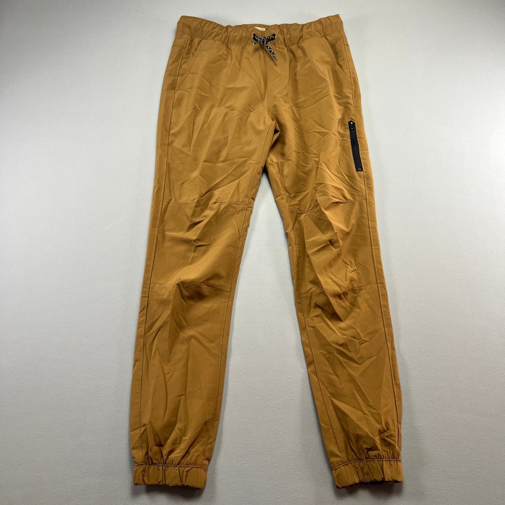 Weatherproof Vintage Jogger Pants Men Large Brown Stretch Tapered Leg Drawstring